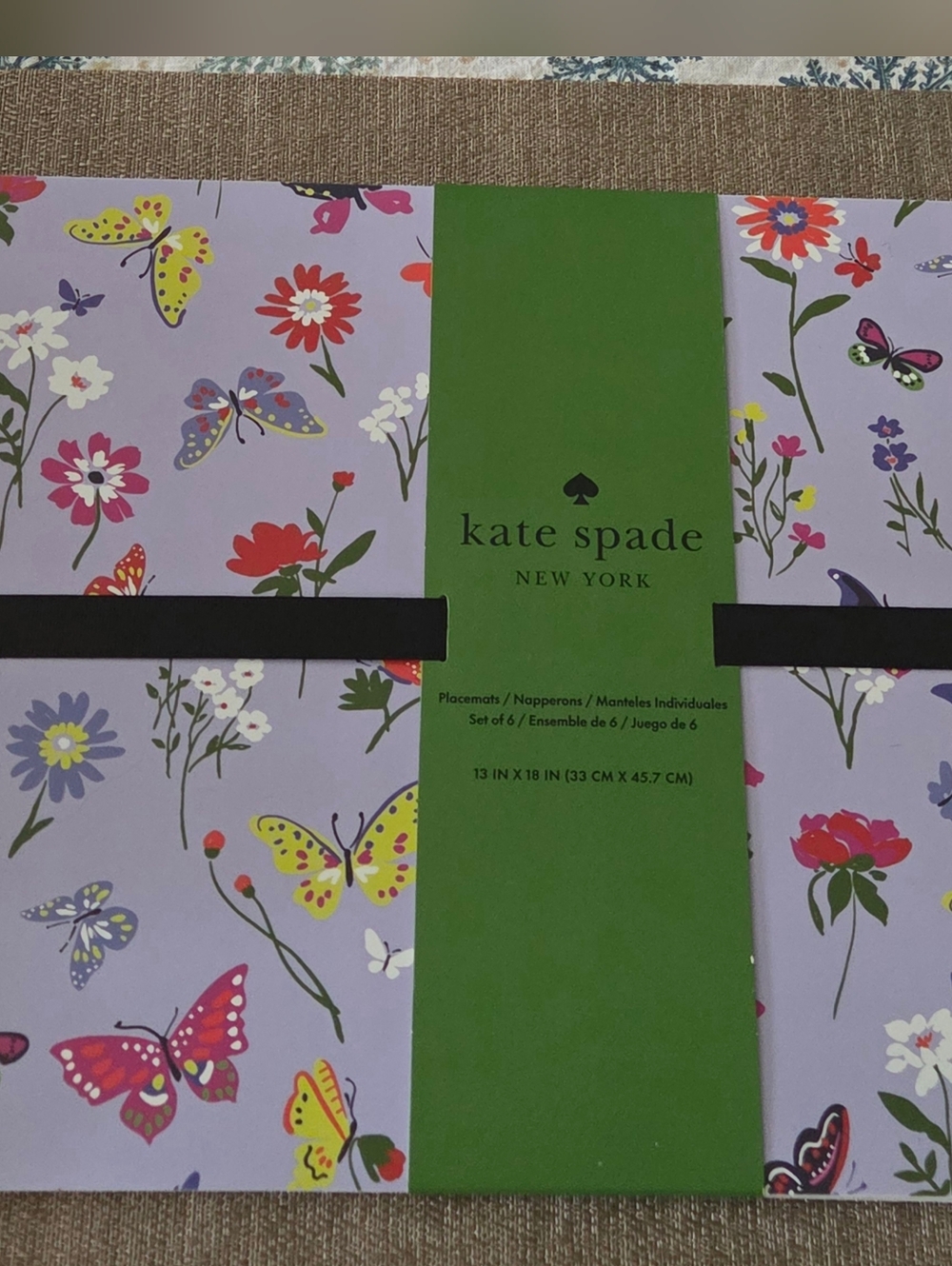 kate spade Lavender Butterfly Floral Placemats